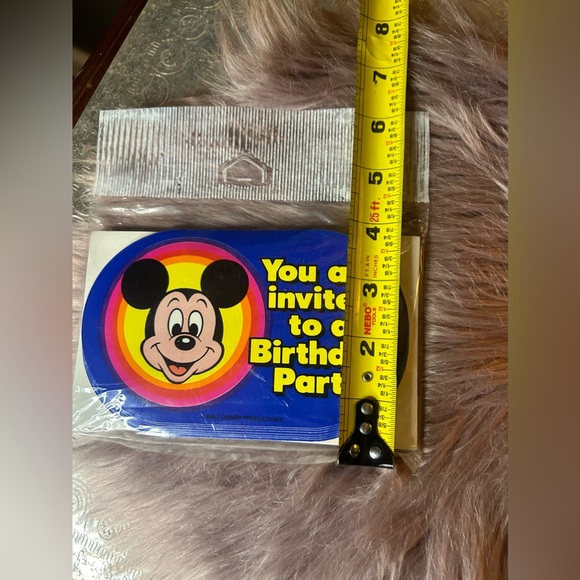 Vintage Mickey Mouse Birthday Invitations NIP - Picture 8 of 9